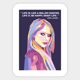 Quotes Avril lover Lavigne in WPAP Sticker